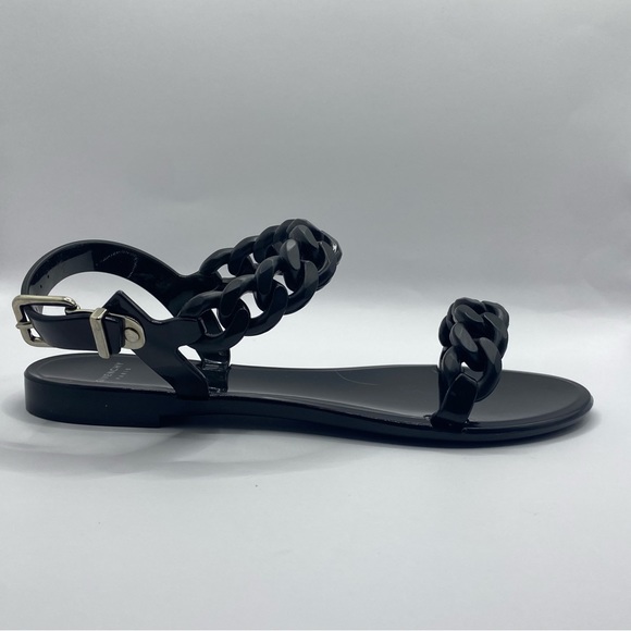 NIB Givenchy Black Chain Strap Jelly Sandal Size 5 - Picture 2 of 7